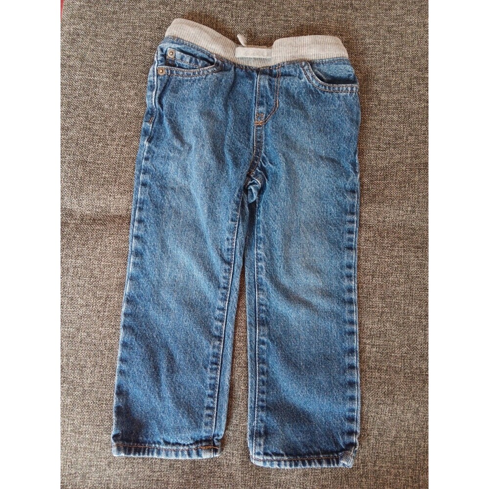 Children's Place 3T Blue Jeans Straight Leg Comfort Waistband Drawstring